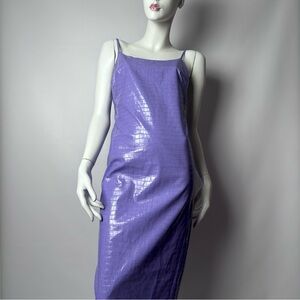 Bardot Helena Croc Midi Dress In Lilac NWT